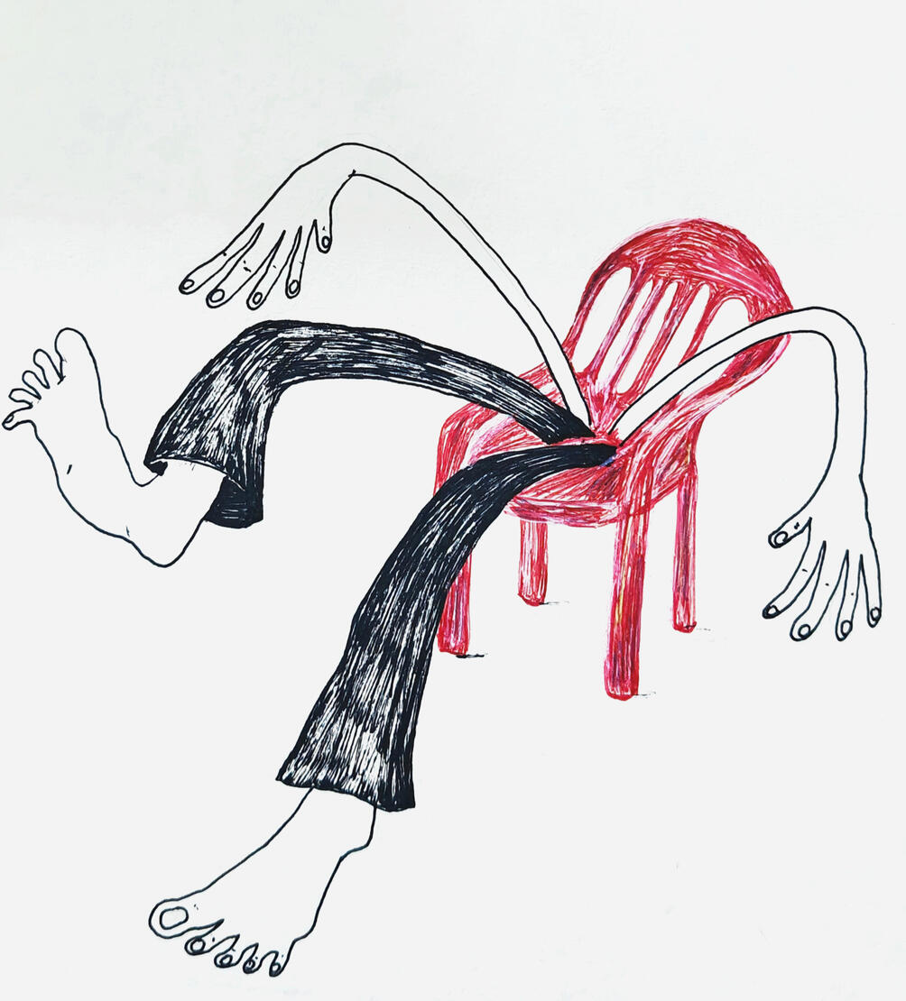 I'm trying 8 x 6.5 inches | Pen on paper | 2024