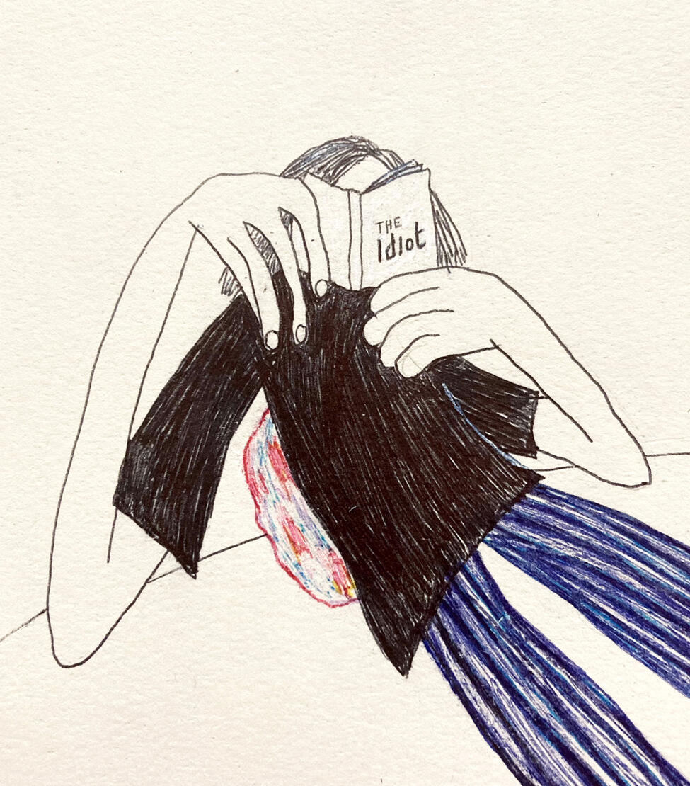 The idiot 5 x 8 inches | Pen on paper | 2024